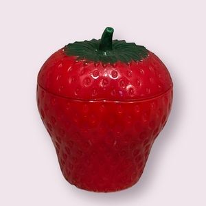 Super Cute Vintage Strawberry Jewelry Jar
